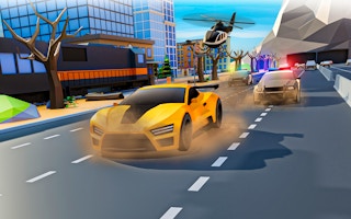 Image Police Car Chase ZigZag Escape 3D Driving Game